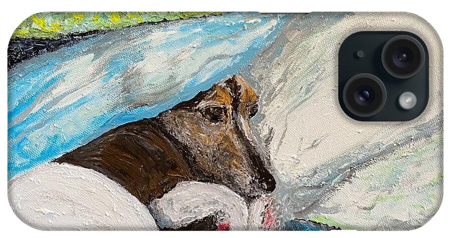 Dog iPhone Case featuring the painting C-Dub by Bethany Beeler