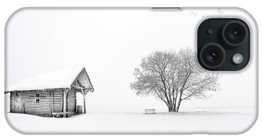 Cabin iPhone Case featuring the photograph Cabin In The Snow by James DeFazio