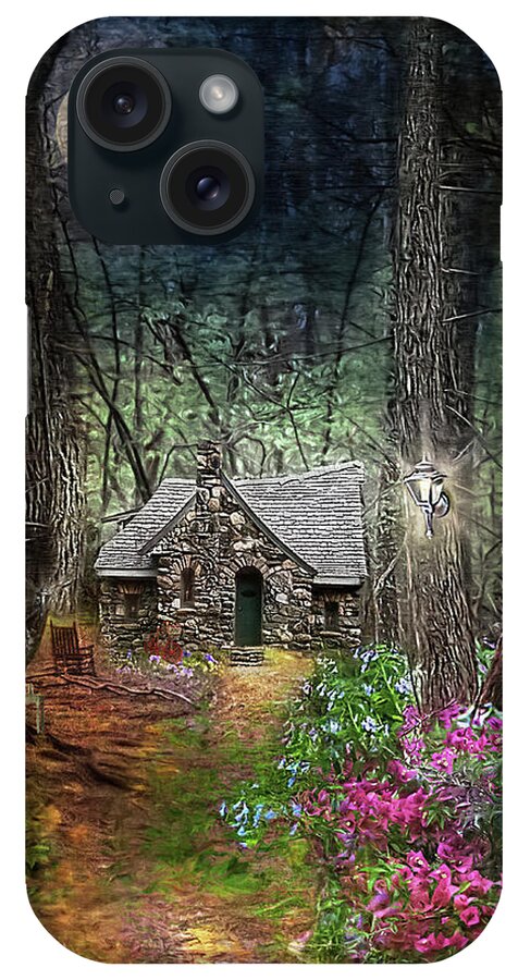 Cabin iPhone Case featuring the photograph Cabin in the Woods - Limited Edition by Shara Abel