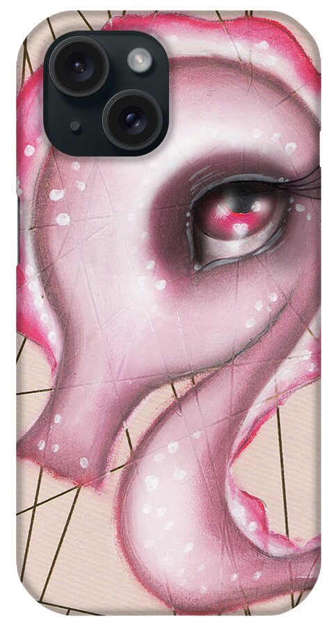 Whimsical iPhone Case featuring the painting Cade by Abril Andrade