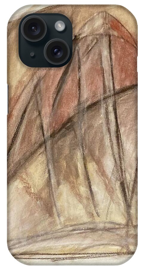 Lines iPhone Case featuring the painting Cages V by David Euler