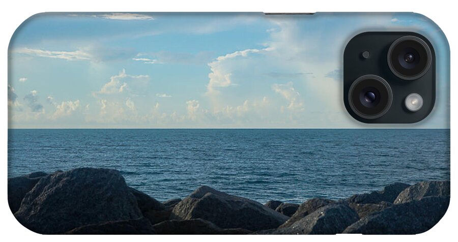 #atlanticocean#fortfisherbeach#kurebeach#oceanview#northcarolina#usa iPhone Case featuring the photograph Calm Before the Storm by Katherine Y Mangum