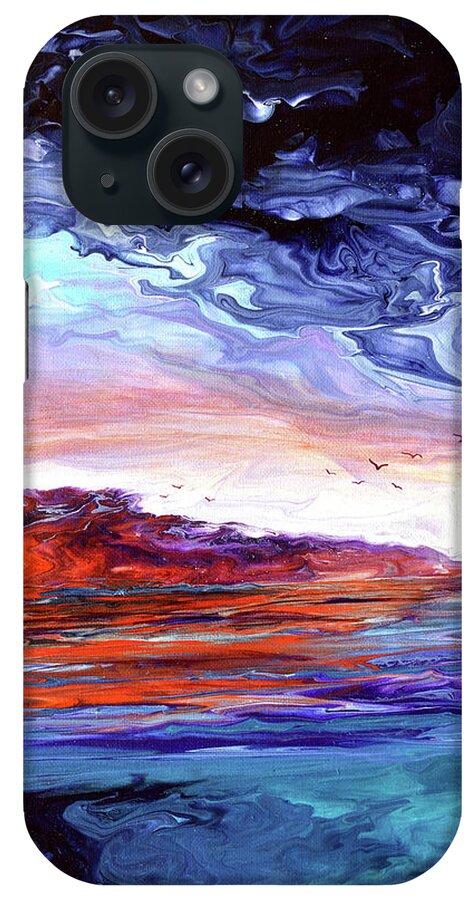 Twlight iPhone Case featuring the painting Calm Radiance by Laura Iverson