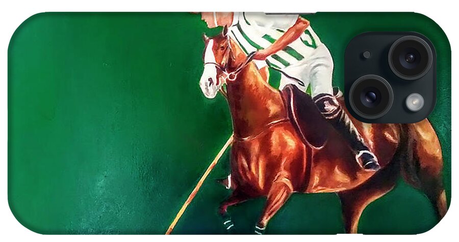 Wallpaint iPhone Case featuring the painting Cambiaso by Carlos Jose Barbieri