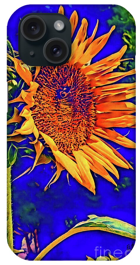Flower iPhone Case featuring the digital art Can You SEE the Bumble Bee by Eileen Kelly
