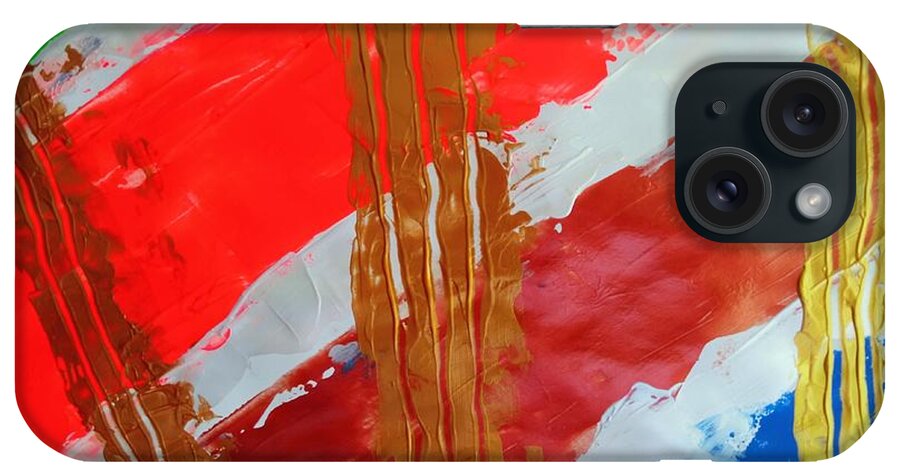 Almost Vertical Cuts iPhone Case featuring the painting Caos57 almost vertical cuts by Giuseppe Monti