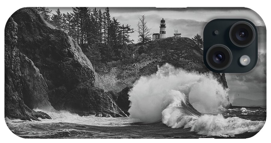 Mono iPhone Case featuring the photograph Cape Disappointment Mono by Darren White