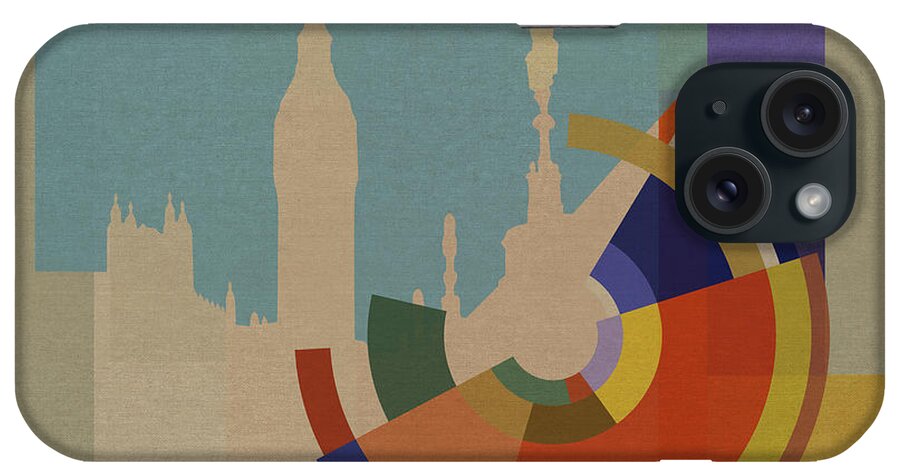 London iPhone Case featuring the mixed media Capital Square - Big Ben by BFA Prints