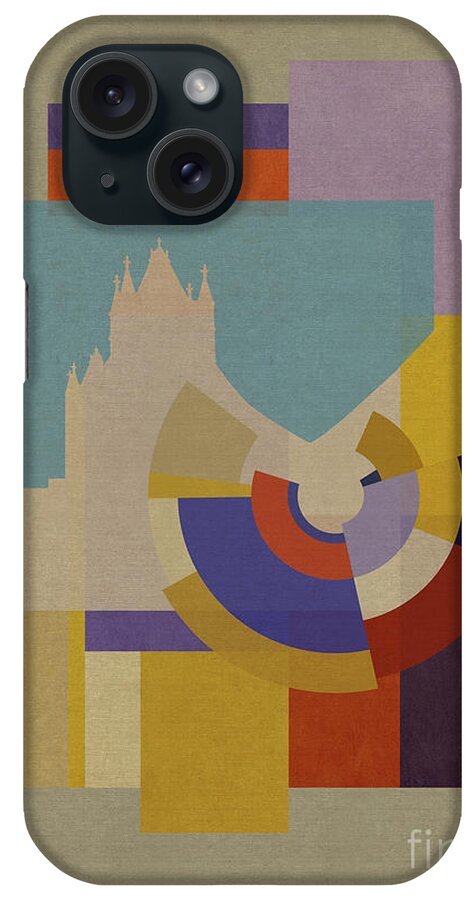 London iPhone Case featuring the mixed media Capital Squares - Tower Bridge by BFA Prints