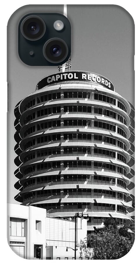 Capitol Records iPhone Case featuring the photograph Capitol Records Building by Mike McGlothlen