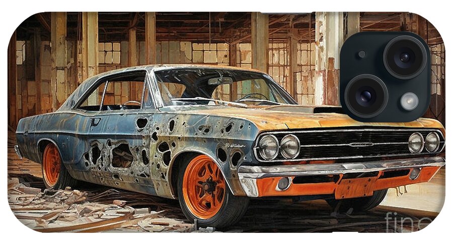 Dodge iPhone Case featuring the drawing Car 1847 Dodge Dart by Clark Leffler