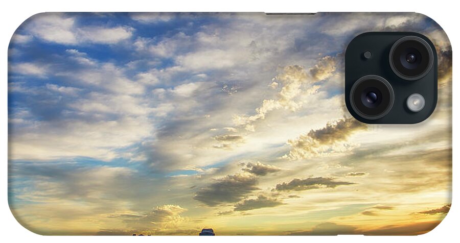 Carhenge iPhone Case featuring the photograph Carhenge Under the Labor Day Sunrise by Steve Sullivan