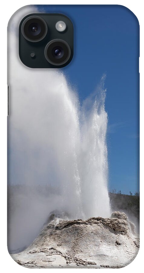 Yellowstone iPhone Case featuring the photograph Castle Geyser by James Marvin Phelps
