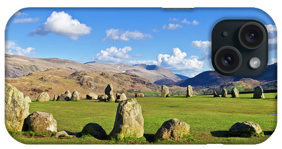 Castlerigg Stone Circle iPhone Case featuring the photograph Castlerigg stone circle, Keswick, Lake District, England by Neale And Judith Clark