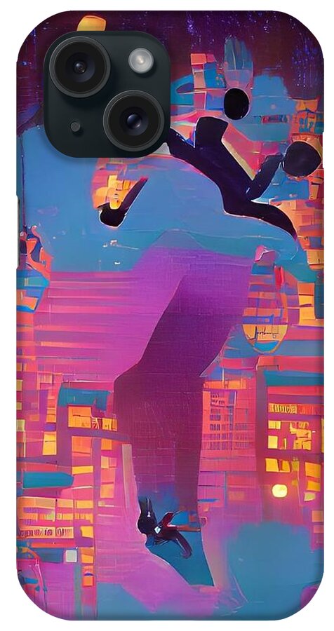 iPhone Case featuring the digital art Cat on a Hot Tin Roof by Rod Turner