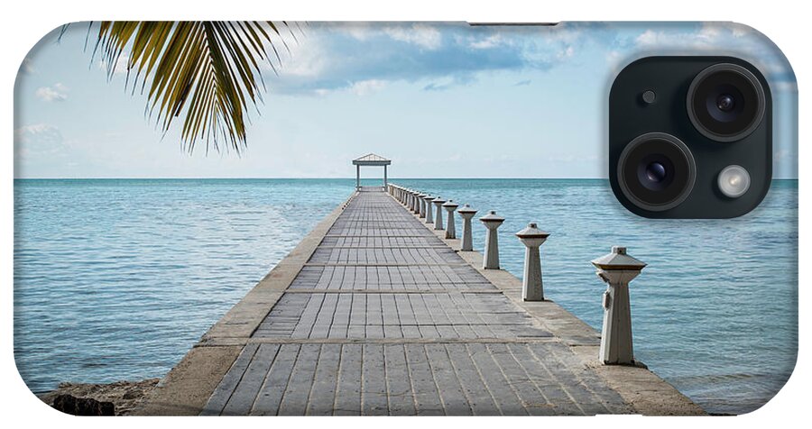 Cayman iPhone Case featuring the photograph Cayman Islands-pier At Rum Point by Judy Wolinsky