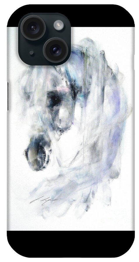 Equestrian Painting iPhone Case featuring the painting Celeste by Janette Lockett