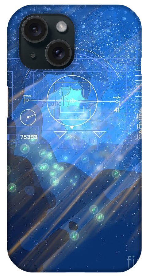 Geometry iPhone Case featuring the digital art Celestial Navigation - Abstract Artwork P233 by Philip Preston