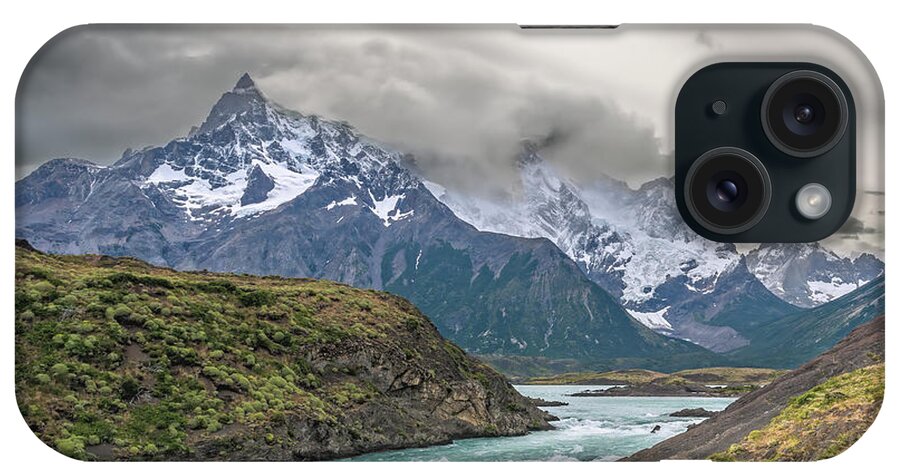 Andes iPhone Case featuring the photograph Cerro Paine Grande view from the surroundings of the Salto Grande by Henri Leduc