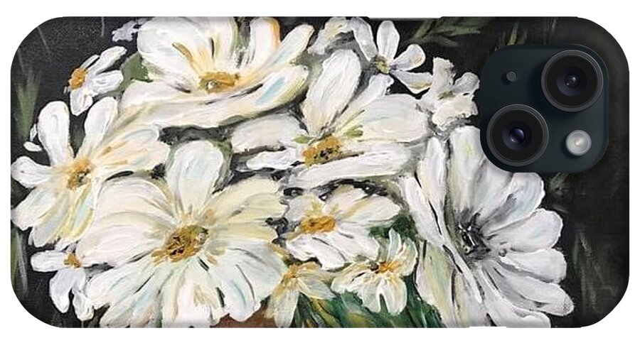 Chamomile iPhone Case featuring the painting Chamomile for Sofia by Tetiana Bielkina