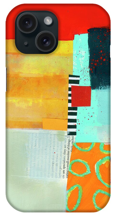 Abstract Art iPhone Case featuring the painting All Hands on Deck #1 by Jane Davies