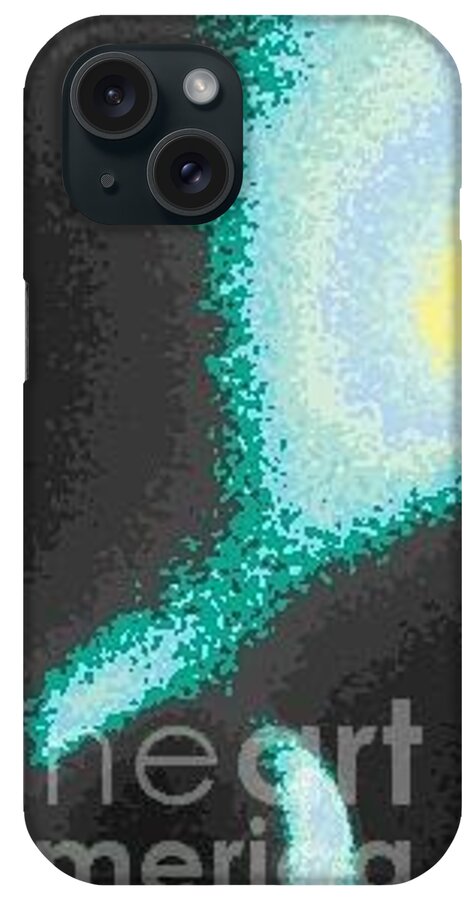 Abstract iPhone Case featuring the digital art Cheekbone Nose Shine by Kari Myres