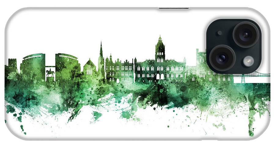 Chester iPhone Case featuring the digital art Chester England Skyline #80 by Michael Tompsett