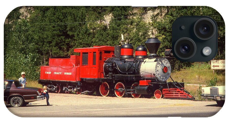 Black iPhone Case featuring the photograph Chief Crazy Horse Locomotive by Gordon James