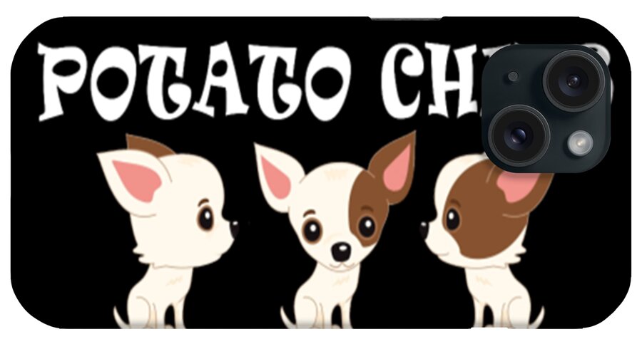 Chihuahua iPhone Case featuring the digital art Chihuahuas Are Like Potato Chips by Tinh Tran Le Thanh