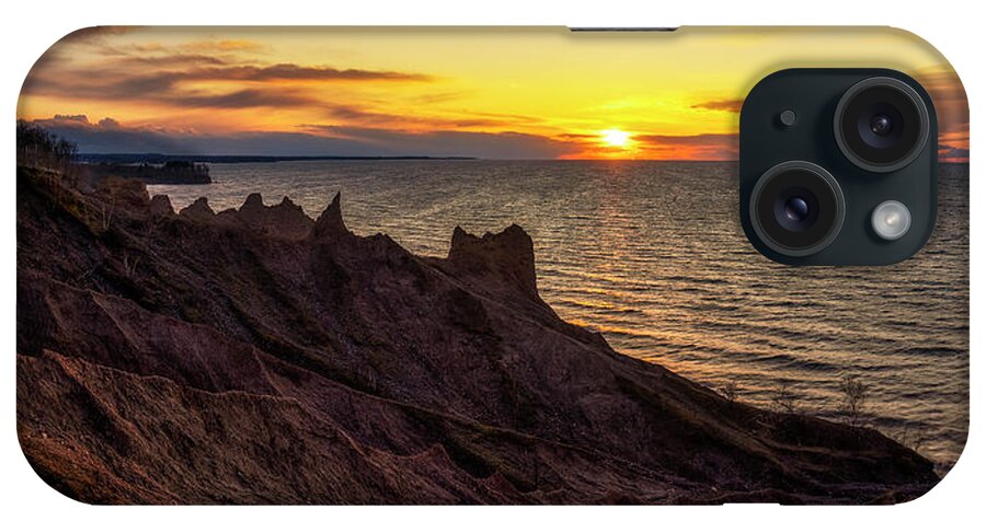 Chimney Bluffs iPhone Case featuring the photograph Chimney Bluffs State Park Sunset by Mark Papke