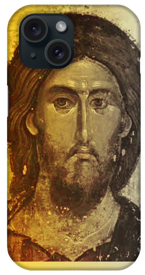 Christ Pantocator iPhone Case featuring the digital art Christ Pantocrator by Asok Mukhopadhyay