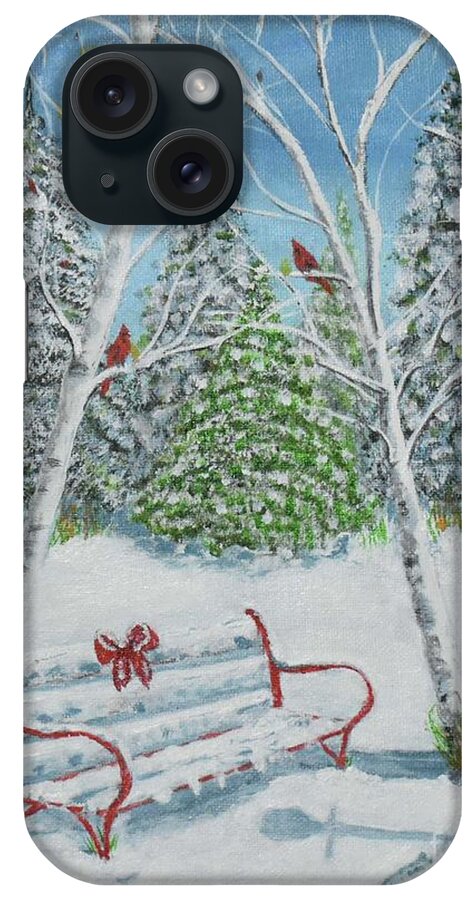 Christmas iPhone Case featuring the painting Christmas Serenity by Melvin Turner