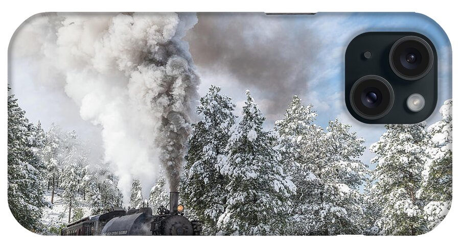 Railroad iPhone Case featuring the photograph Chugging Through by Mike Ste Marie