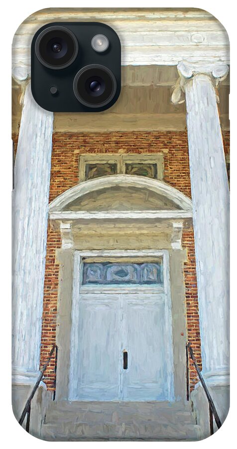 Church iPhone Case featuring the photograph Church Entrance in Van Gogh by Roberta Byram