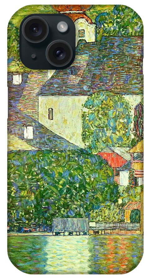 Church In Unterach On The Attersee iPhone Case featuring the painting Church in Unterach on the Attersee by Gustav Klimt