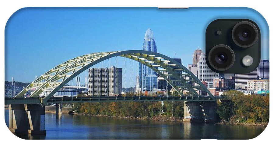 Cincinnati iPhone Case featuring the photograph Cincinnati from Newport - Cincy Newport Series by Lee Antle