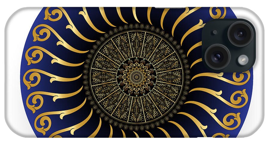 Abstract Graphic Mandala iPhone Case featuring the digital art Circumplexical No 4130 by Alan Bennington