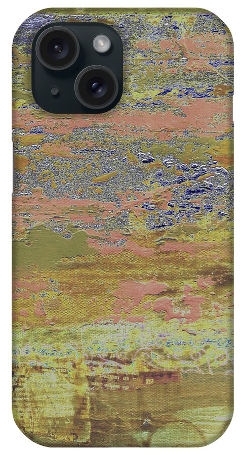 Abstract iPhone Case featuring the painting Citrine Reflections II by Shadia Derbyshire
