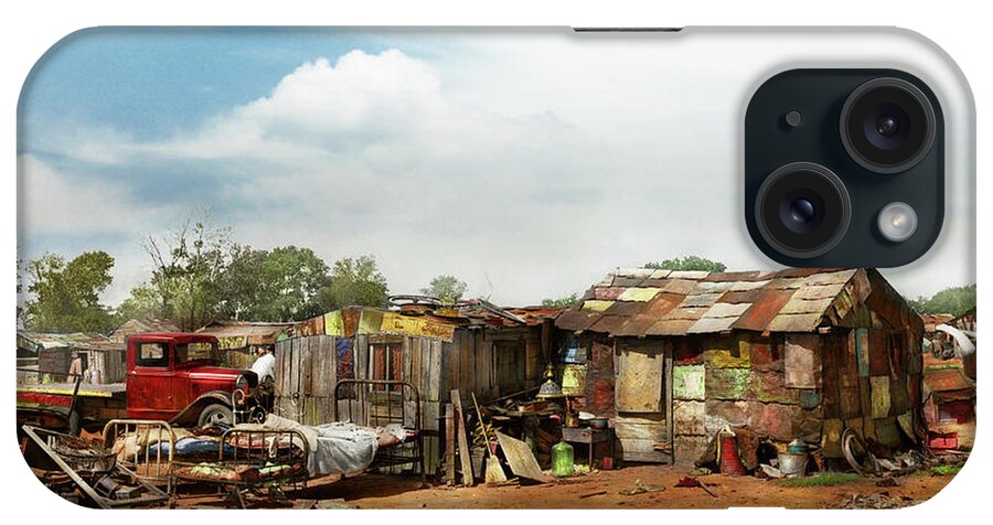 Oklahoma iPhone Case featuring the photograph City - Oklahoma City OK - Hooverville 1939 by Mike Savad