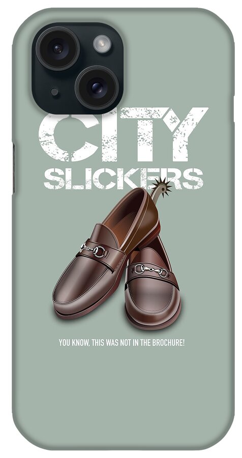 Movie Poster iPhone Case featuring the digital art City Slickers - Alternative Movie Poster by Movie Poster Boy