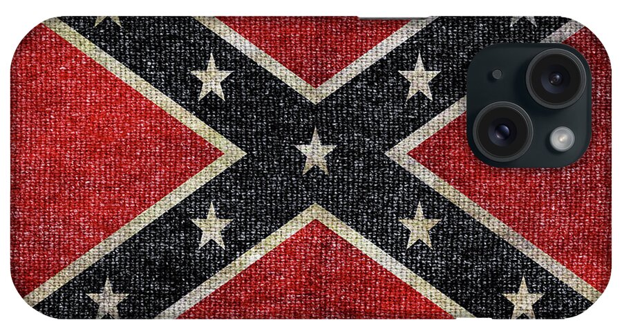Confederate Rebel Flag iPhone Case featuring the digital art Civil War Confederate Rebel Flag by Randy Steele