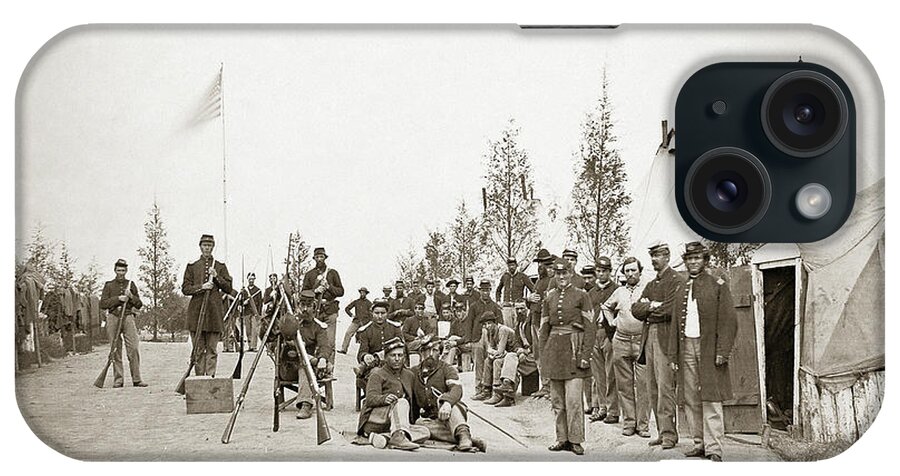 1861 iPhone Case featuring the photograph Civil War Union Soldiers, c1861 by Granger