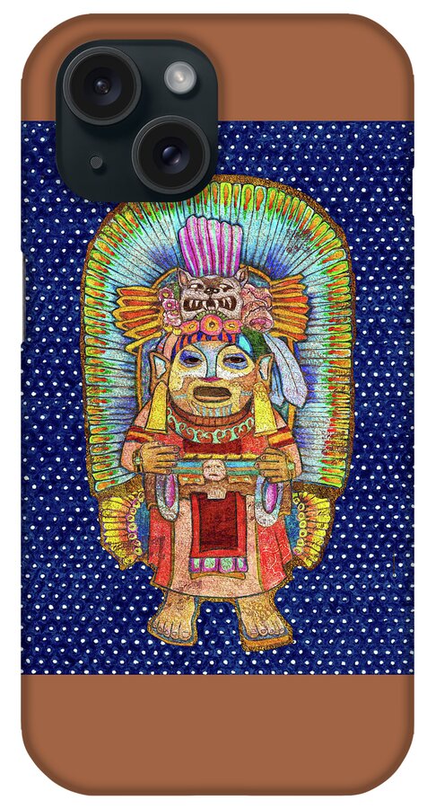 Mexican Relic iPhone Case featuring the mixed media Clay God Glorified, Oaxaca, Mexico by Lorena Cassady