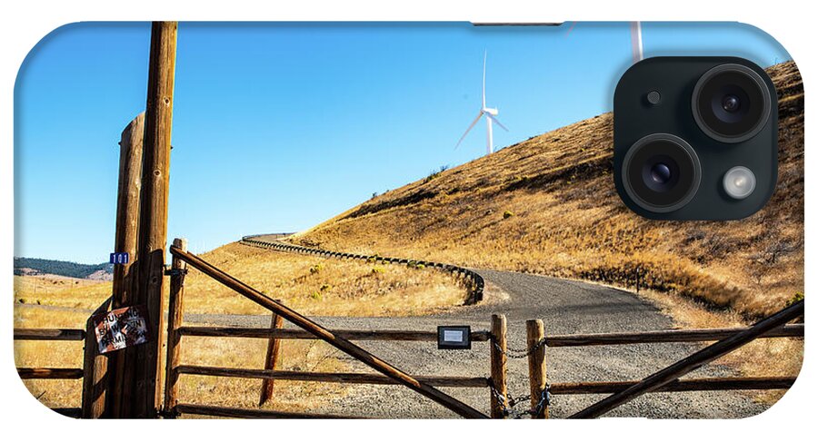 Clean Power And Old Ranch Gates iPhone Case featuring the photograph Clean Power and Old Ranch Gates by Tom Cochran