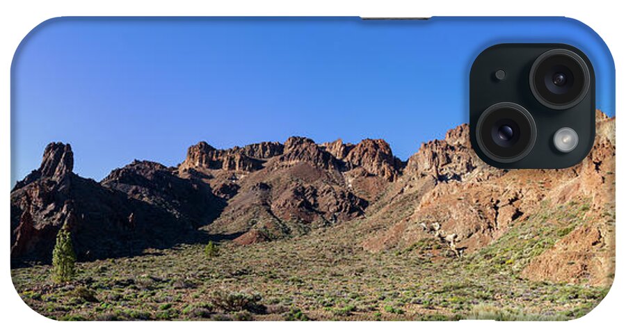 Mountains iPhone Case featuring the photograph Clear blue sky above the Teide National Park by Sun Travels
