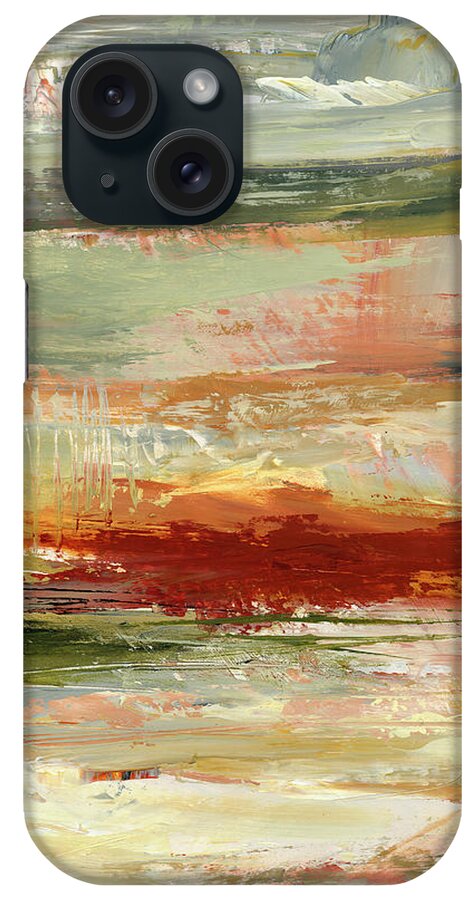 Abstract Art iPhone Case featuring the painting Cliff Hanging #2 by Jane Davies