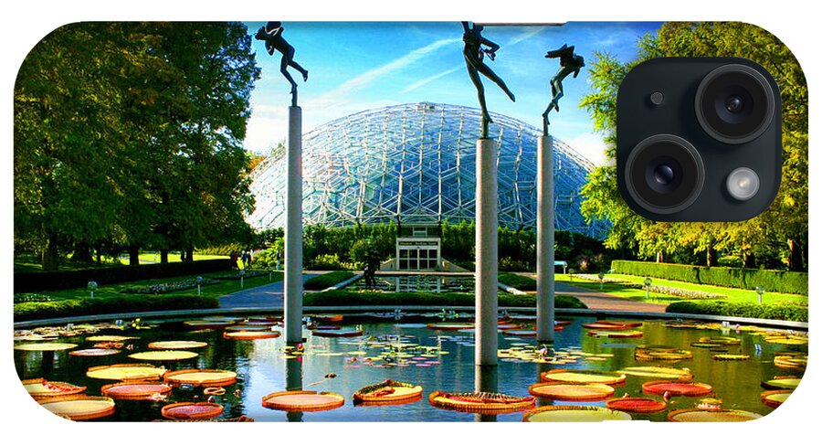 Architecture iPhone Case featuring the photograph Climatron Missouri Botanical Garden Geodesic Dome Landscape by Patrick Malon