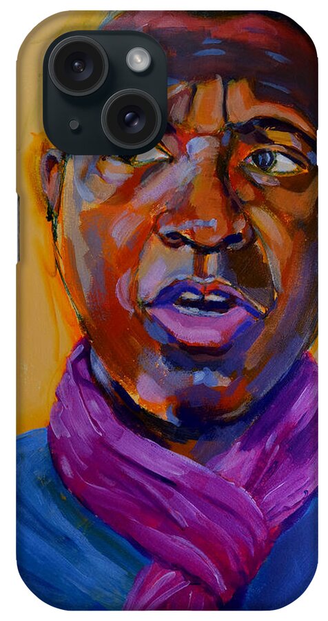 Clive Myrie iPhone Case featuring the painting Clive Myrie Portrait Painting PAOTW by Mike Jory