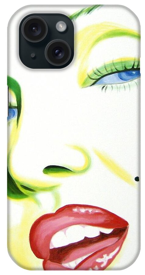 Holly Picano iPhone Case featuring the painting Marilyn Monroe by Holly Picano