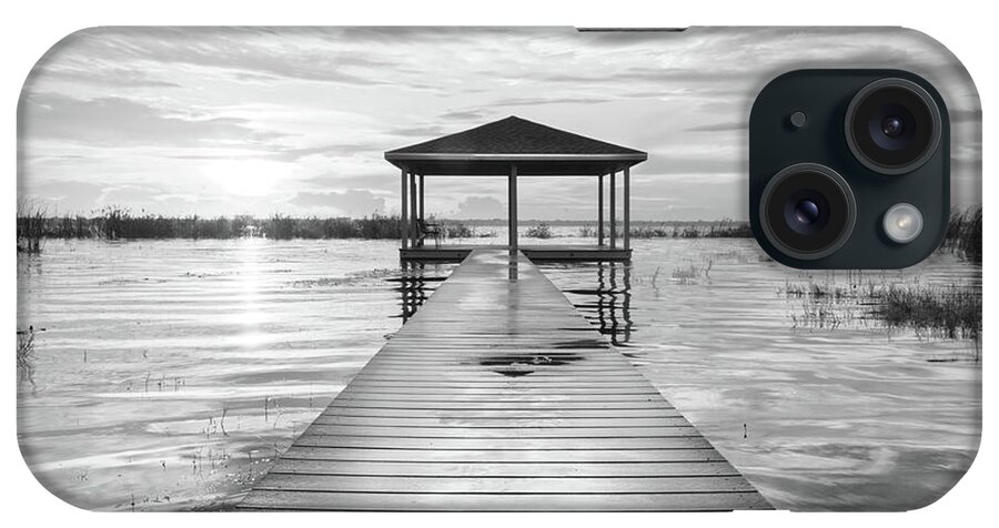 Boats iPhone Case featuring the photograph Cloud Reflections in Black and White by Debra and Dave Vanderlaan
